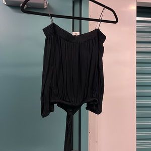 Black off the shoulder top